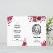 ブルゴーニュフローラ葬儀プログラムテンプレート (スタンド正面)