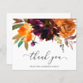 ブルゴーニュフローラ葬儀予算サンキューカード (正面/裏面)