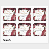 ブルゴーニュフローラ蝶プリンセス金ゴールド賛成 スクエアシール (シート)