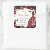 ブルゴーニュフローラ蝶プリンセス金ゴールド賛成 スクエアシール (バッグ)