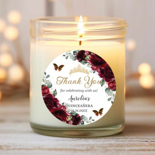 ブルゴーニュフローラ蝶プリンセス金ゴールド賛成 ラウンドシール