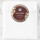 ブルゴーニュフローラ製品ラベルカスタムロゴ金ゴールド ラウンドシール (バッグ)