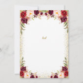 ブルゴーニュフローラ退職パーティー 招待状 (裏面)