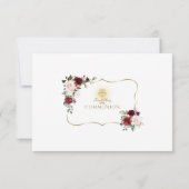 ブルゴーニュフローラ金ゴールドクロスカリスホーリーコミュニオン サンキューカード (裏面)