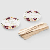 ブルゴーニュフローラ金ゴールドスクリプトブライダルシャワー ハンドファン (組立なし)