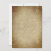 ブルゴーニュフローラ金ゴールドネイビー素朴ブルー結婚ズ 招待状 (裏面)