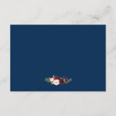 ブルゴーニュフローラ金ゴールドネイビー結婚ブルー詳細 エンクロージャーカード (裏面)