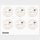 ブルゴーニュフローラ金ゴールドバイクサーキュラー住所 シール (シート)