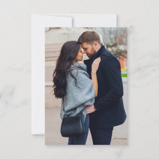 ブルゴーニュフローラ金ゴールドフレームネイビーブルーQRコードRSVP 出欠カード (裏面)