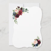 ブルゴーニュフローラ金ゴールドミスカインススクリプトキンセアニラ 招待状 (裏面)