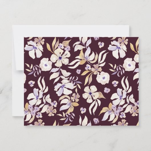 ブルゴーニュフローラ金ゴールドモノグラムノートカード サンキューカード (裏面)