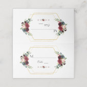 ブルゴーニュフローラ金ゴールド六角フレームテーブル番号 プレイスカード (外部開封)