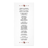 ブルゴーニュフローラ金ゴールド六角フレーム結婚式 プログラム (裏面)