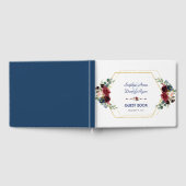 ブルゴーニュフローラ金ゴールド六角結婚フレーム ゲストブック (全面)