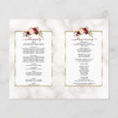 ブルゴーニュフローラ金ゴールド大理石書道プログラム (裏面)