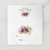 ブルゴーニュフローラ金ゴールド幾何学テーブル座席表 プレイスカード (外部開封)