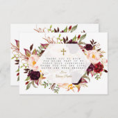 ブルゴーニュフローラ金ゴールド幾何学聖域 サンキューカード (正面/裏面)