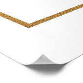 ブルゴーニュフローラ金ゴールド結婚ボホの歓迎の写真 ポスター (角)