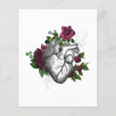 ブルゴーニュフローラ骨格ゴシック結婚式招待状 チラシ (裏面)