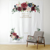 ブルゴーニュフローラ1歳バプテスマ写真ブース タペストリー (インサイチュ)