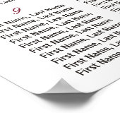 ブルゴーニュフローラ12台結婚の座席表 ポスター (角)