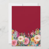 ブルゴーニュフローラ30th誕生日招待状金ゴールド 招待状 (裏面)