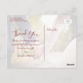 ブルゴーニュフローラ4 Photo Collage 結婚's Thank You ポストカード (裏面)