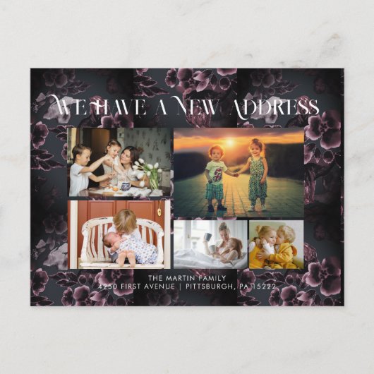 ブルゴーニュフローラ5枚の写真を動かす告知 ポストカード (正面)