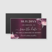 ブルゴーニュフローラ50th birthday日付マグネットを保存 (正面/裏面)