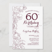 ブルゴーニュフローラ60thバースデーパーティー 招待状 (正面)