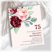 ブルゴーニュフローラ75th予算誕生日招待状