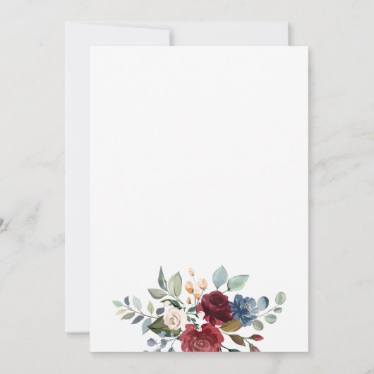 ブルゴーニュフローラ80誕生日植物学 招待状 (裏面)