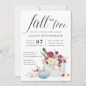 ブルゴーニュフローラ&オータムカボチャブライダルシャワー 招待状 (正面)