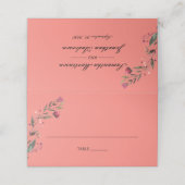 ブルゴーニュフローラ | コーラル結婚ズ プレイスカード (外部開封)