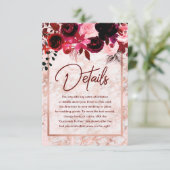 ブルゴーニュフローラ&バラ金ゴールドマーブル結婚ズ詳細 エンクロージャーカード (スタンド正面)