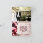 ブルゴーニュフローラ&バラ金ゴールド結婚ズサンキュー サンキューカード (内部)