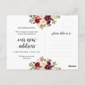 ブルゴーニュフローラ、発表を移動 ポストカード (裏面)