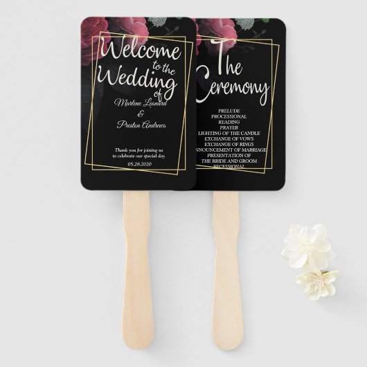 ブルゴーニュフローラ 素朴 ハンドファン (正面&裏面)