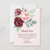 ブルゴーニュフローラ |誕生日サンキューカード サンキューカード (正面)