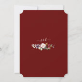 ブルゴーニュフローラ〔雄ジカの〕枝角書道まだ行う 招待状 (裏面)