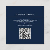 ブルゴーニュフローラQRコード植物花屋 スクエア名刺 (裏面)