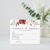 ブルゴーニュブライダルアドバイスとウィッシュのカード (スタンド正面)