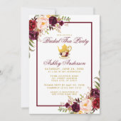 ブルゴーニュブライダルシャワーティーパーティー金ゴールド招待状BF 招待状 (正面)