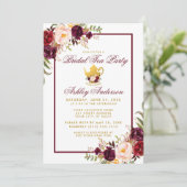 ブルゴーニュブライダルシャワーティーパーティー金ゴールド招待状FB 招待状 (スタンド正面)