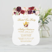 ブルゴーニュブライダルシャワーティーパーティー金ゴールド招待状GB 招待状 (スタンド正面)