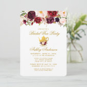 ブルゴーニュブライダルシャワーティーパーティー金ゴールド招待状RG 招待状 (スタンド正面)