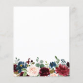 ブルゴーニュブライダルシャワーデイトナイトアイディアアドバイスカード (裏面)