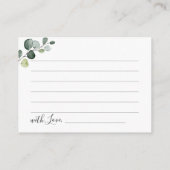 ブルゴーニュブライダルシャワーデイトナイトアイディアアドバイスカード アドバイスカード (裏面)