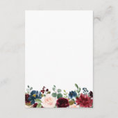 ブルゴーニュブライダルシャワーデイトナイトアイディアアドバイスカード アドバイスカード (裏面)