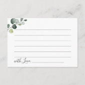 ブルゴーニュブライダルシャワーデイトナイトアイディアアドバイスカード アドバイスカード (裏面)